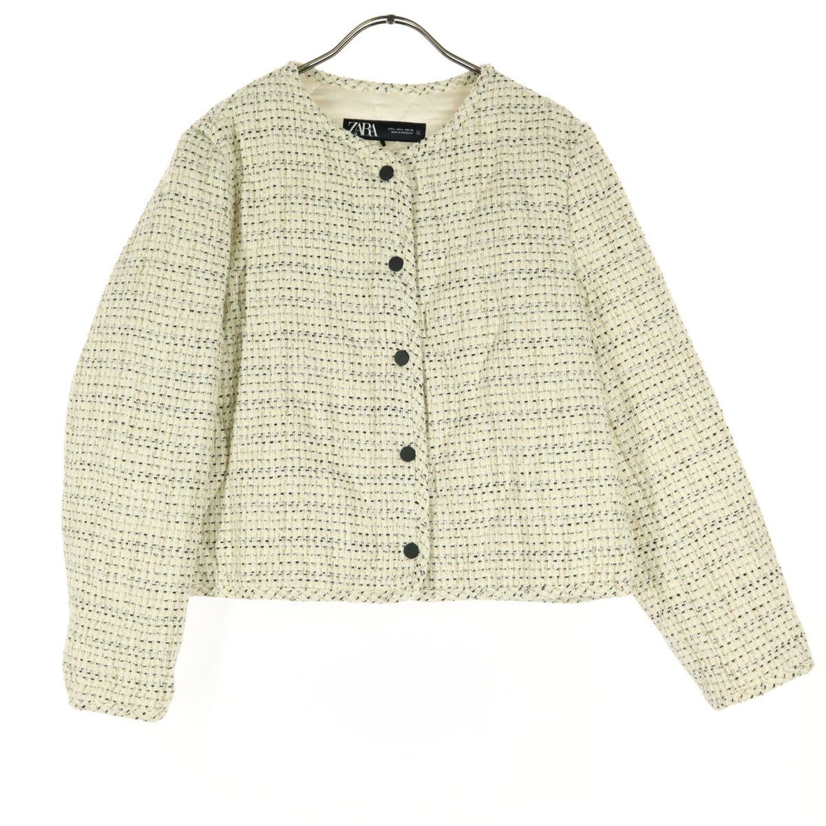 美品 ZARA ザラ 長袖 ジャケット L ホワイト