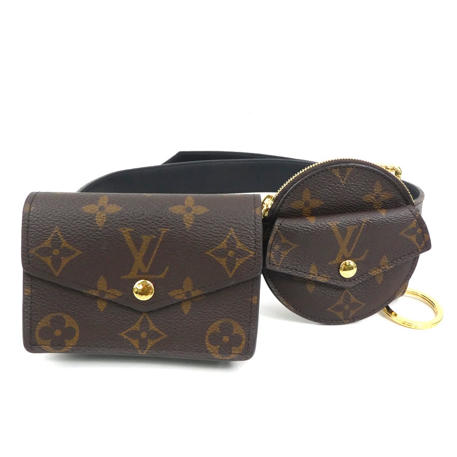 ルイ ヴィトン LOUIS VUITTON ベルト モノグラム サンチュール デイリー マルチポケット モノグラムキャンバス ブラウン ゴールド レディース M0236【中古】 e60897a