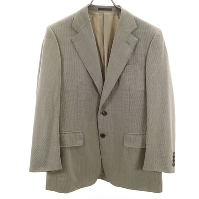 Burberrys バーバリーズ 90s 日本製 オールド 総柄 テーラードジャケット A5 グレー 三陽商会