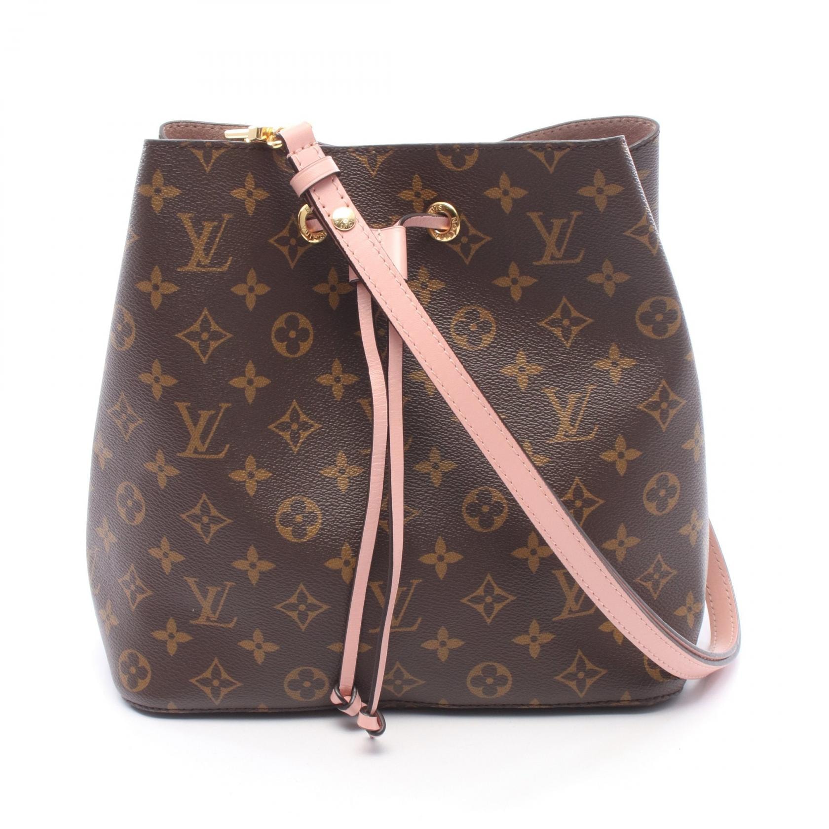ルイ・ヴィトン LOUIS VUITTON ネオノエ ショルダーバッグ バッグ PVCコーティングキャンバス レザー モノグラム ローズプードル レディース ブラウン系 / ピンク系 M44022 【中古】