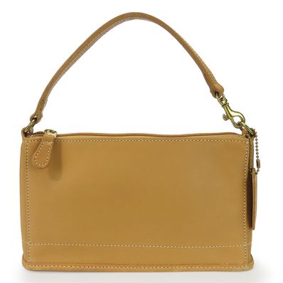 【中古】 コーチ ポーチ 9311 レザー ベージュ ゴールド金具 ハンドポーチ バッグ 普段使い レディース 女性 COACH