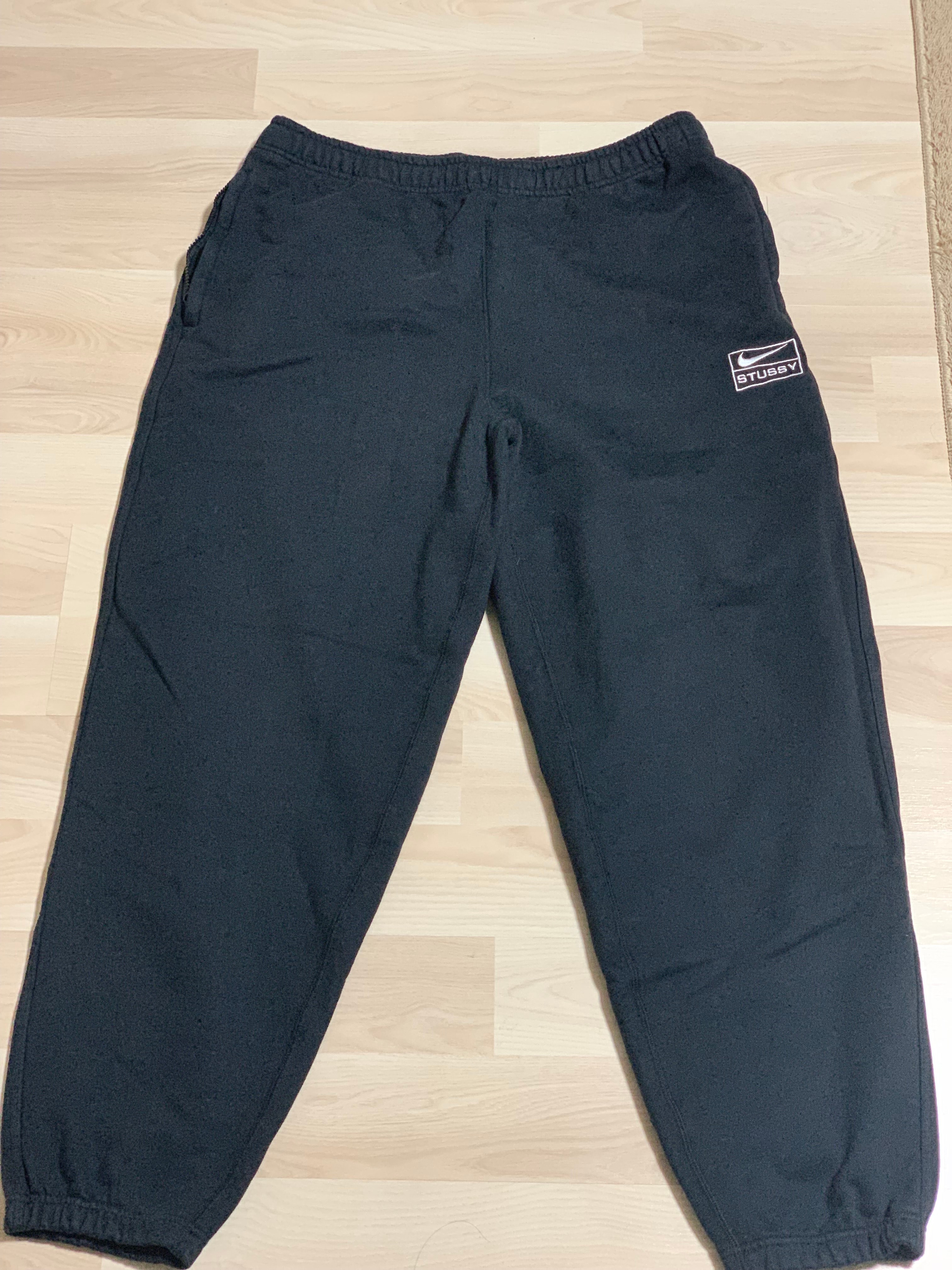 Stussy x Nike Stone Washed Fleece Pant "Black" (US Size) FN5235-010
