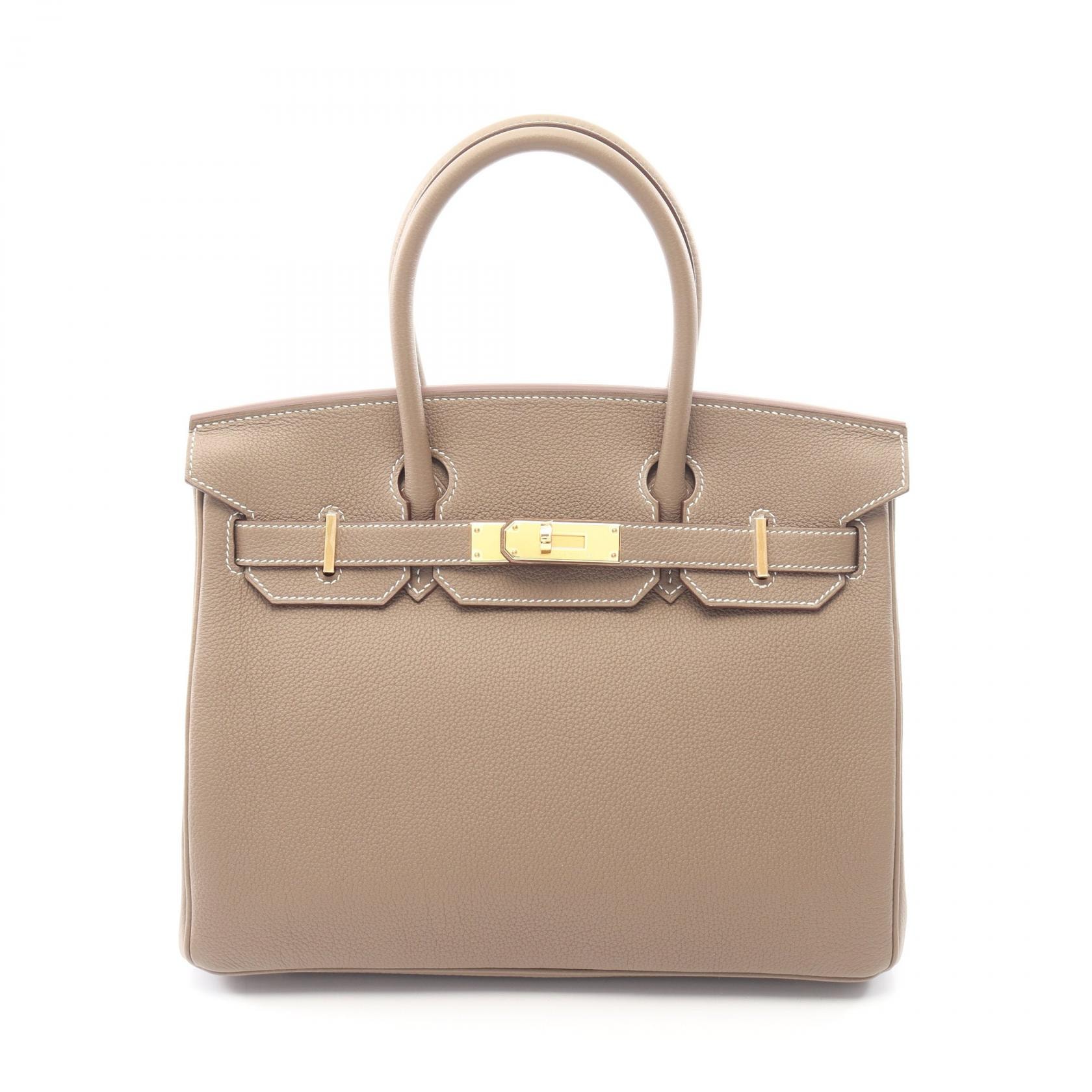 エルメス HERMES バーキン30 ハンドバッグ バッグ レザー トゴ トゴ エトゥープ K刻印(2025年製造) レディース ベージュ系 【中古】