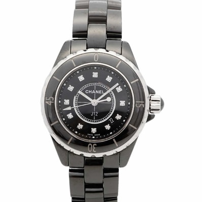 【6wdd0294】シャネル J12 H1625 黒文字盤【中古】腕時計 レディース