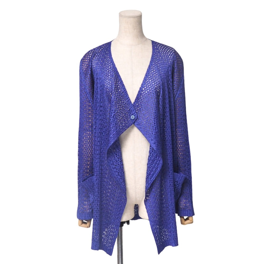 ■美品■PLEATS PLEASE ISSEY MIYAKE プリーツプリーズ イッセイミヤケ カーディガン サイズ4 プリーツ 透かし メッシュ ブランド古着【中古】20250612/RA5123