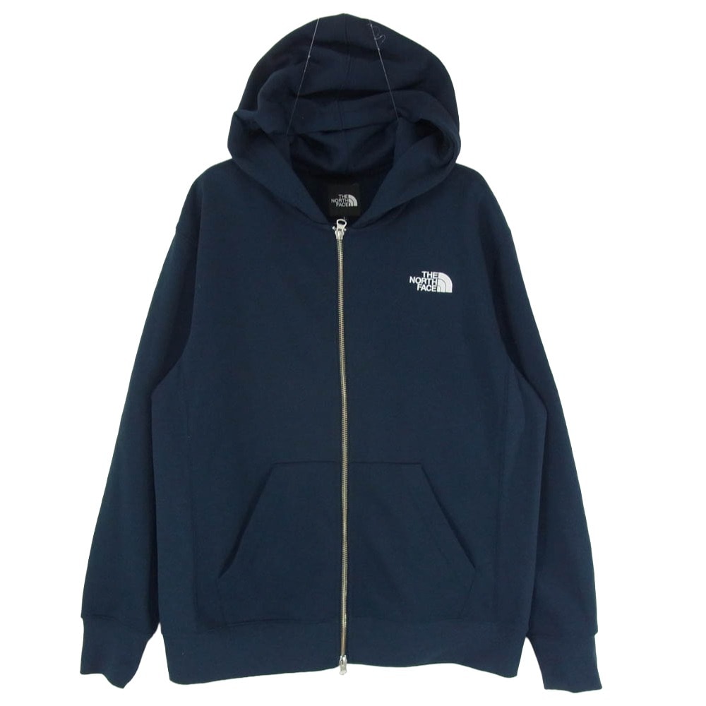 THE NORTH FACE ノースフェイス パーカー NT11952 Square Logo FullZip スクエア ロゴ フルジップ フーディ パーカー ネイビー系 L【中古】