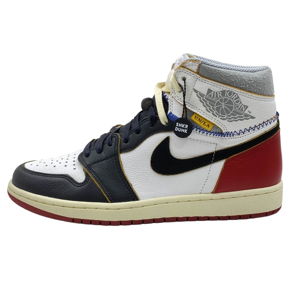 NIKE AIR JORDAN BV1300-106 【フェイクバスターズ鑑定済】× UNION Air Jordan 1 Retro High OG NRG Varsity Red Wolf Grey AJ1 ハイカット スニーカー 28cm【美品】【中古】