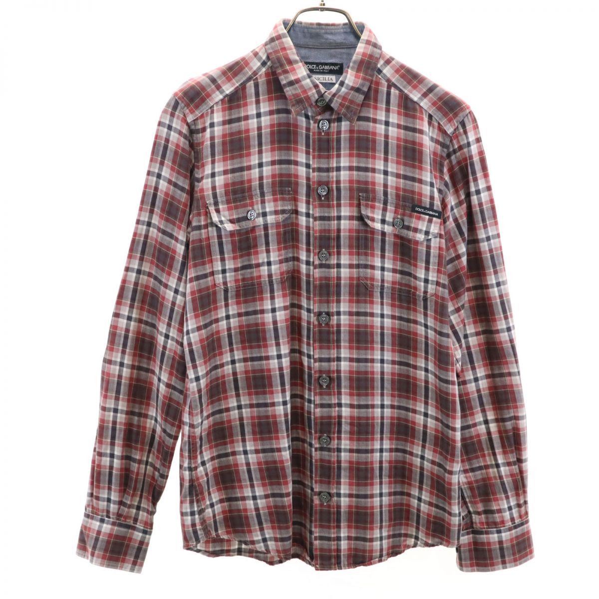 DOLCE&GABBANA 長袖 チェックシャツ
