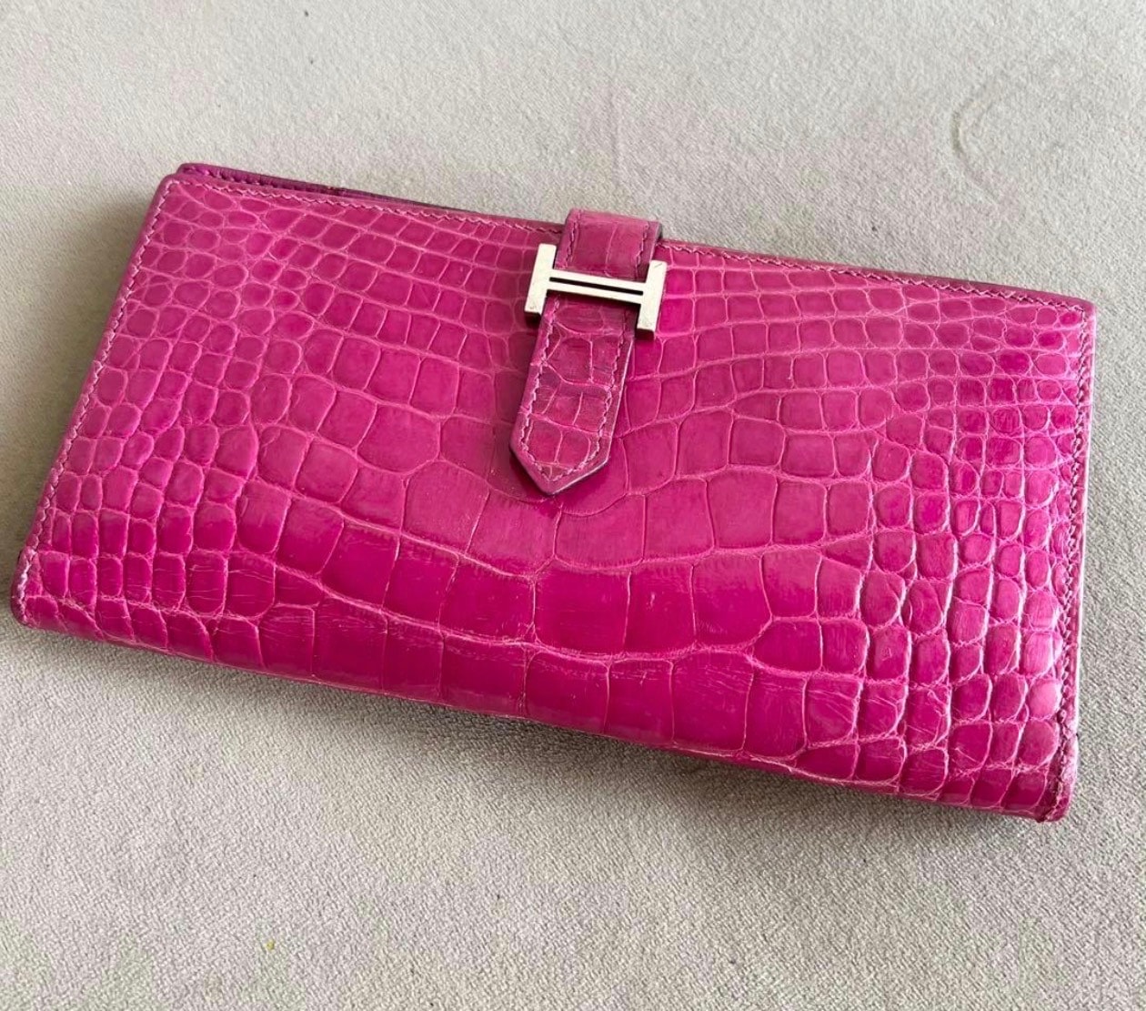 希少品 期間限定特別価格 国内正規 HERMES ベアンスフレ シャイニークロコ