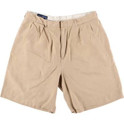 古着 ラルフローレン Ralph Lauren POLO GOLF ポロゴルフ ツータック リネンショーツ ショートパンツ メンズw34相当/eaa548959