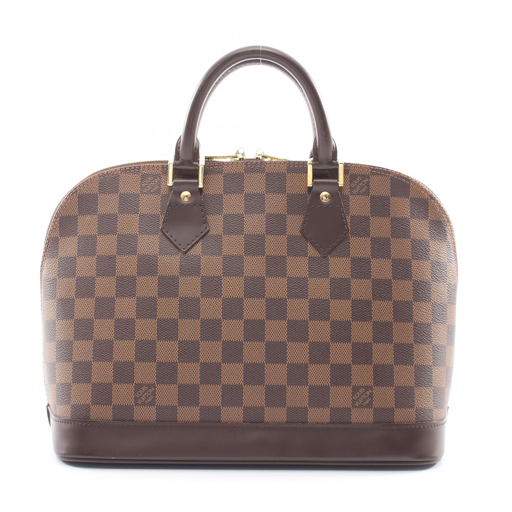 ルイ・ヴィトン LOUIS VUITTON アルマ ハンドバッグ バッグ PVCコーティングキャンバス レザー ダミエ エベヌ レディース ブラウン系 N51131 【中古】