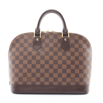 ルイ・ヴィトン LOUIS VUITTON アルマ ハンドバッグ バッグ PVCコーティングキャンバス レザー ダミエ エベヌ レディース ブラウン系 N51131 【中古】