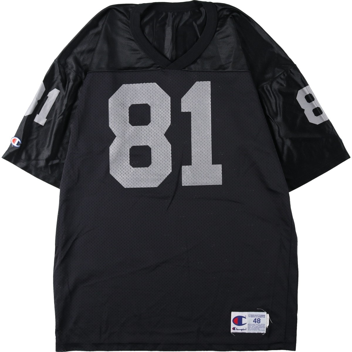 古着 チャンピオン Champion NFL OAKLAND RAIDERS オークランドレイダーズ メッシュ ゲームシャツ フットボールシャツ USA製 メンズXXL相当/eaa662668