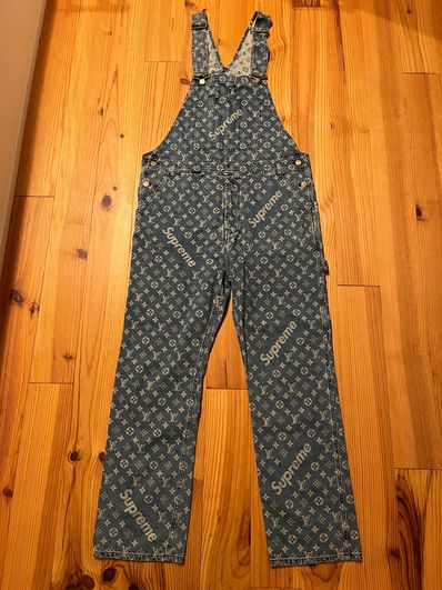Supreme / Louis Vuitton Jacquard Denim Overalls "Blue"