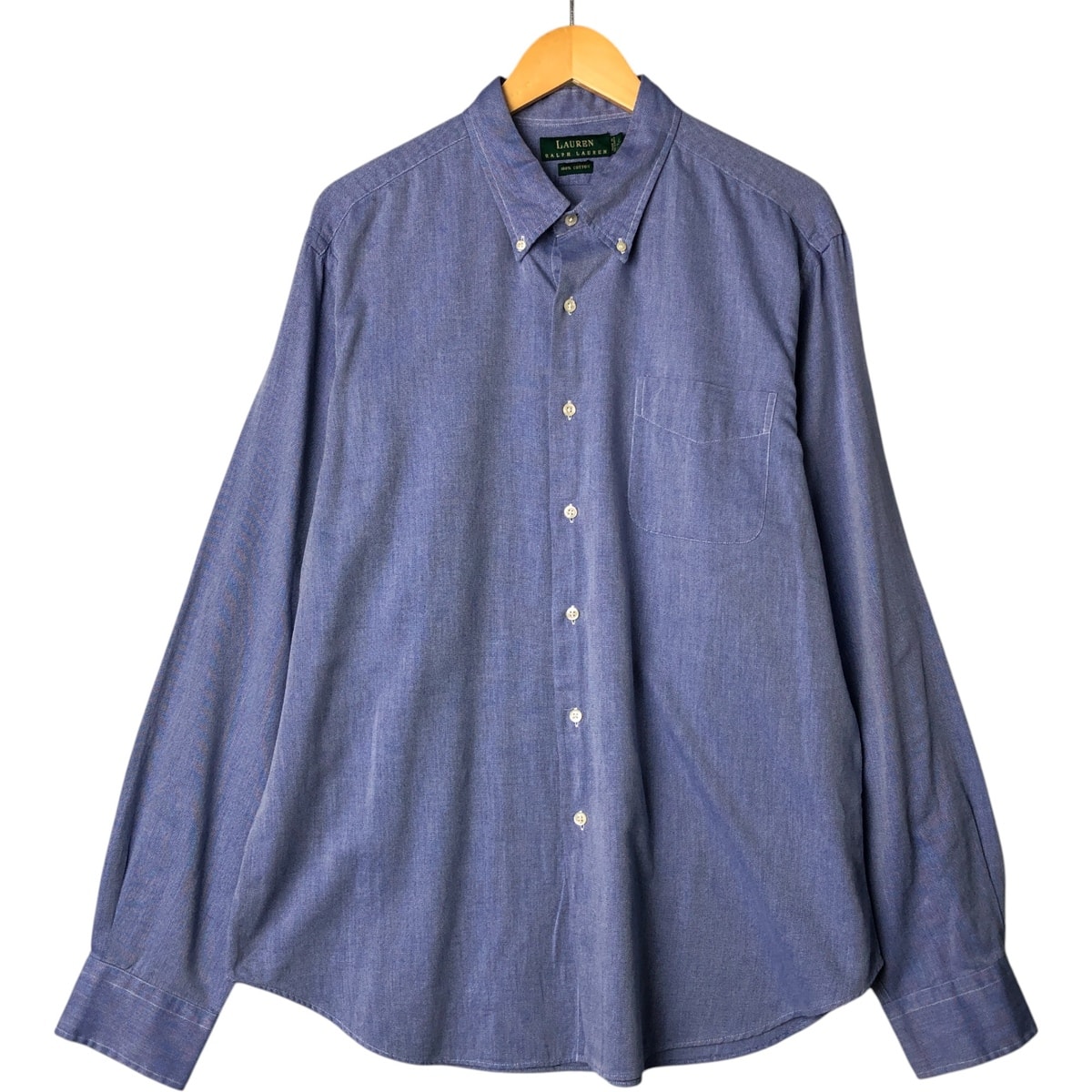 古着 ラルフローレン Ralph Lauren LAUREN ローレン 長袖 ボタンダウンシャツ レディースXL相当/eaa575948