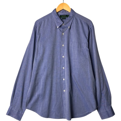 古着 ラルフローレン Ralph Lauren LAUREN ローレン 長袖 ボタンダウンシャツ レディースXL相当/eaa575948