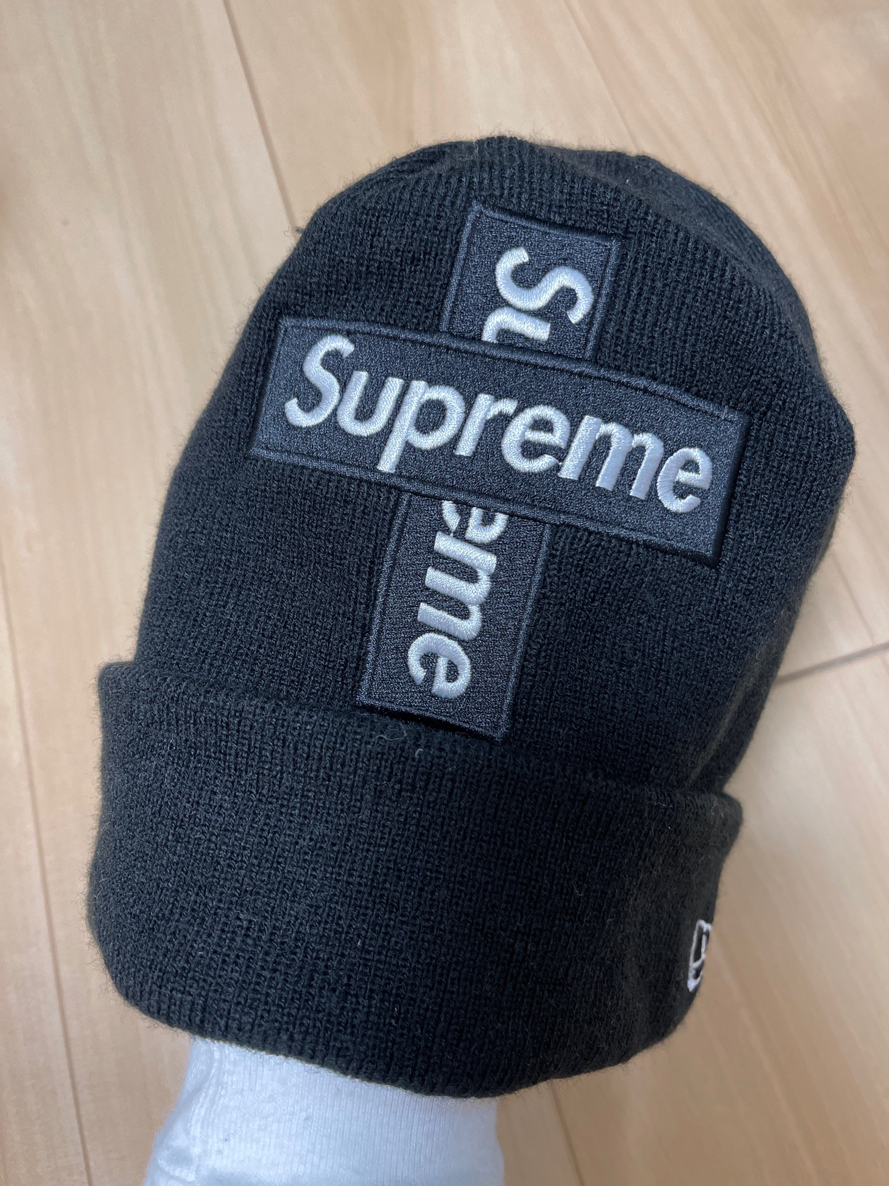 Supreme New Era® Cross Box Logo Beanie "Black"