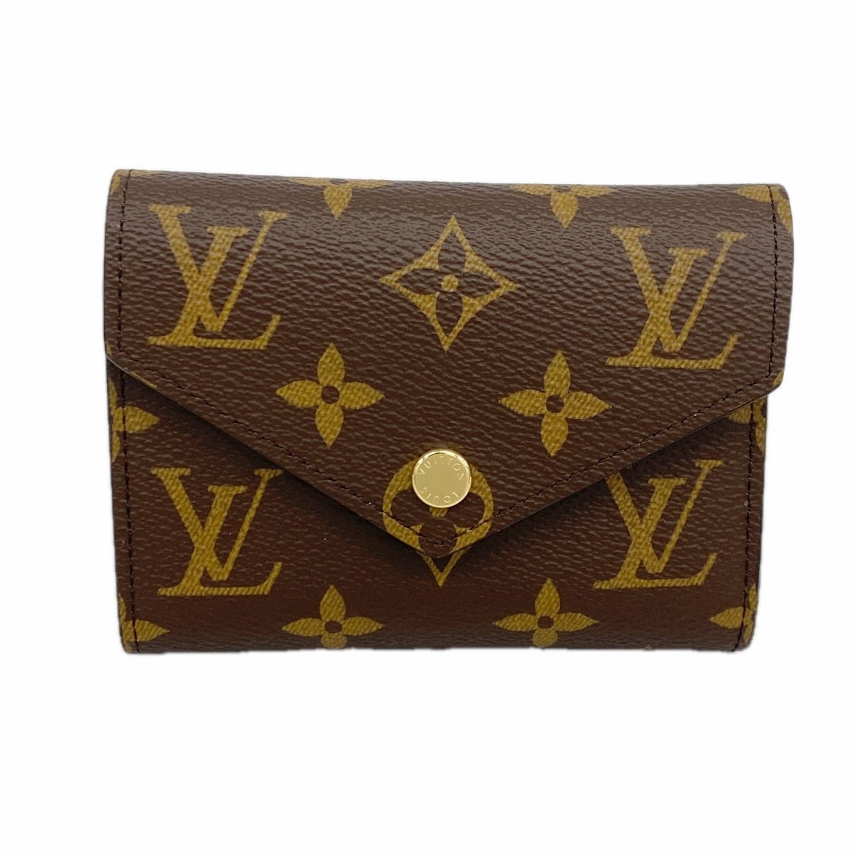 ★最終価格【6ce6032-k】ルイヴィトン 三つ折り財布 モノグラム ポルトフォイユヴィクトリーヌ M62472 ブラウン【中古】レディース