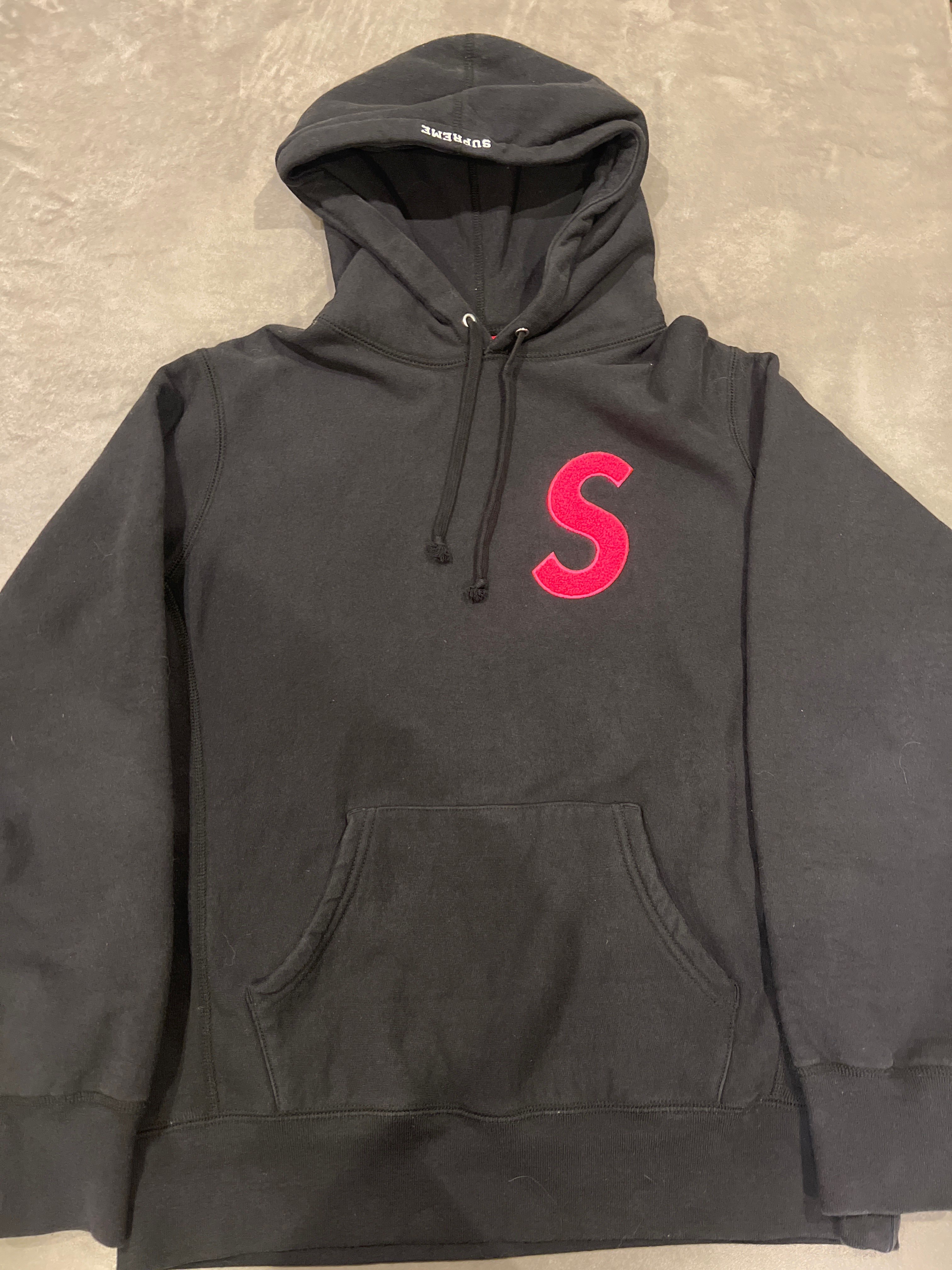 Supreme S Logo Hooded Sweatshirt "Black" (19FW)