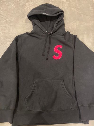 Supreme S Logo Hooded Sweatshirt "Black" (19FW)