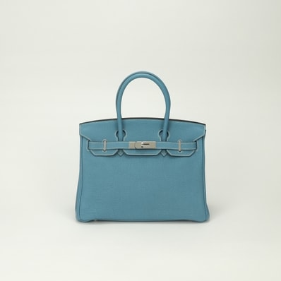 エルメス HERMES バーキン30 バーキン 30 バッグ トートバッグ トゴ ブルージーン Bluejean ブルー Blue 青 シルバー金具 ハンドバッグ