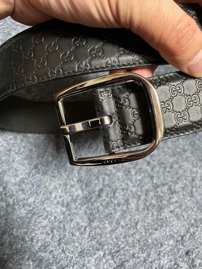GUCCI Guccissima Micro GG Belt "Black"