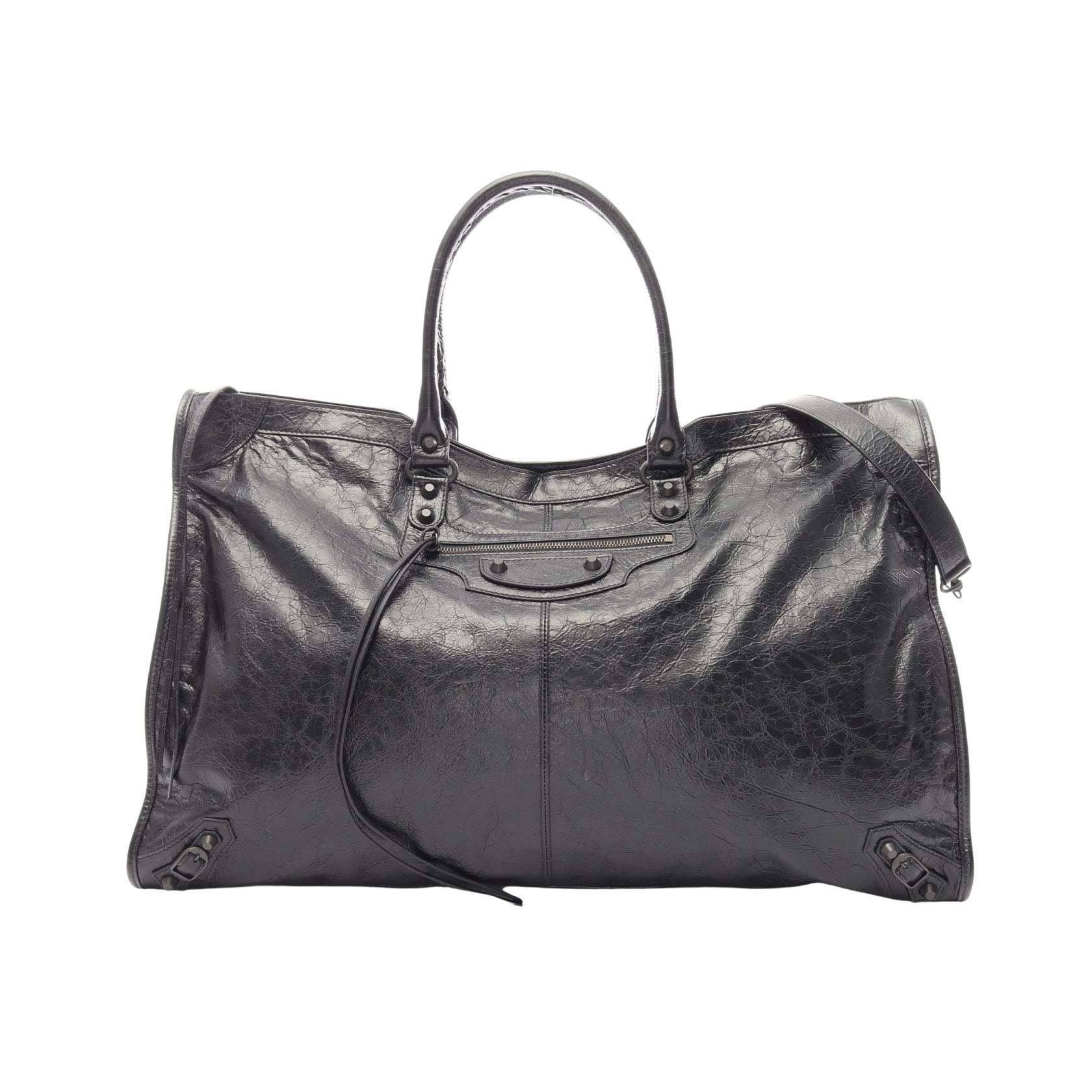 バレンシアガ BALENCIAGA Le City ル シティ 2WAY ボストンバッグ バッグ レザー メンズ レディース ブラック系 8103642ABEK1000 【新品】
