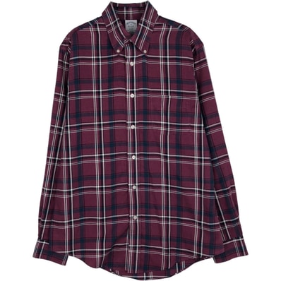 古着 ブルックスブラザーズ Brooks Brothers Est.1818 REGENT 長袖 ボタンダウンチェックシャツ メンズM相当/eaa646561