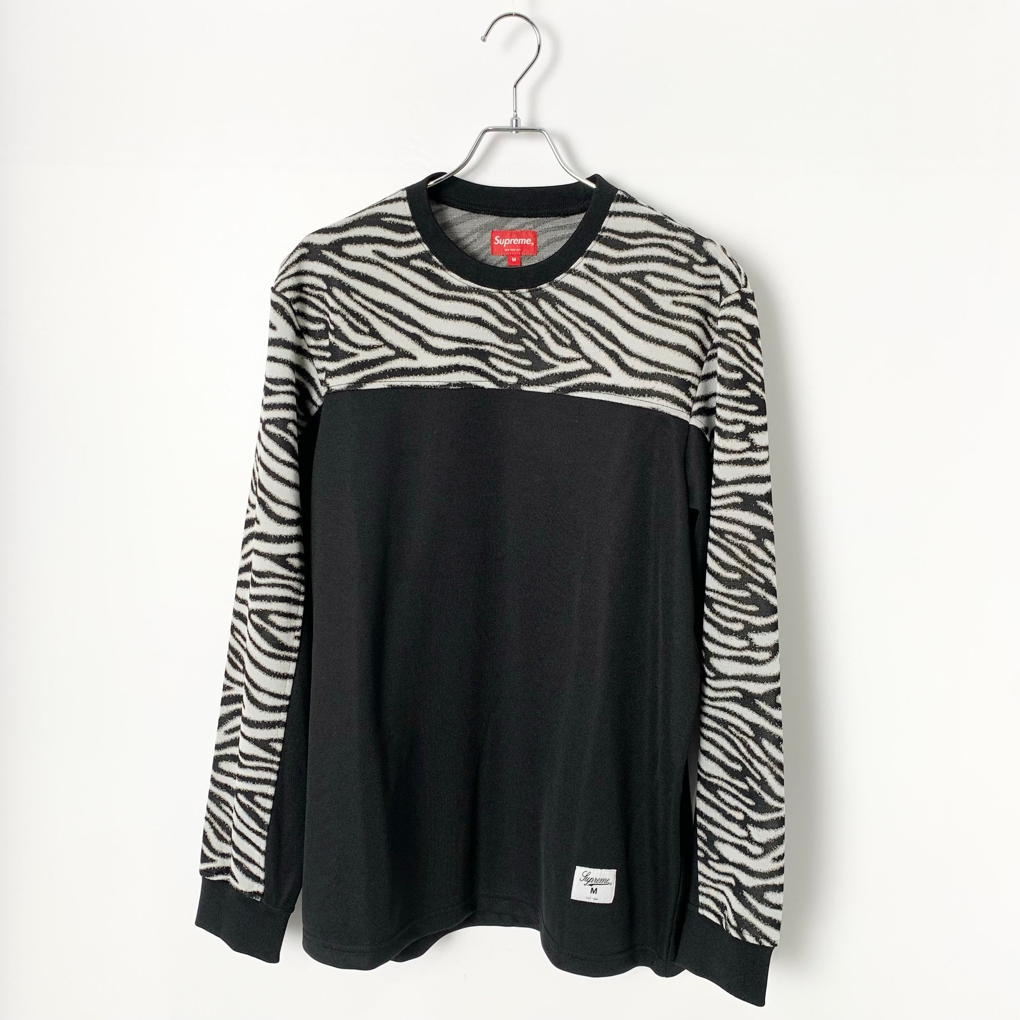 Supreme 19AW Zebra L/S Top Black