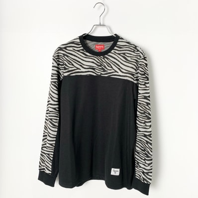 Supreme 19AW Zebra L/S Top Black