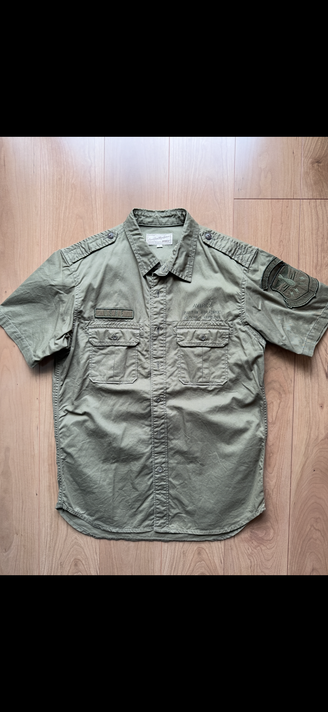 AVIREX手書きペイントシャツ