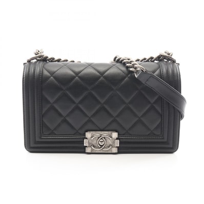 シャネル CHANEL ボーイシャネル ショルダーバッグ バッグ ラムスキン(羊革) レディース ブラック系 A67086 【中古】
