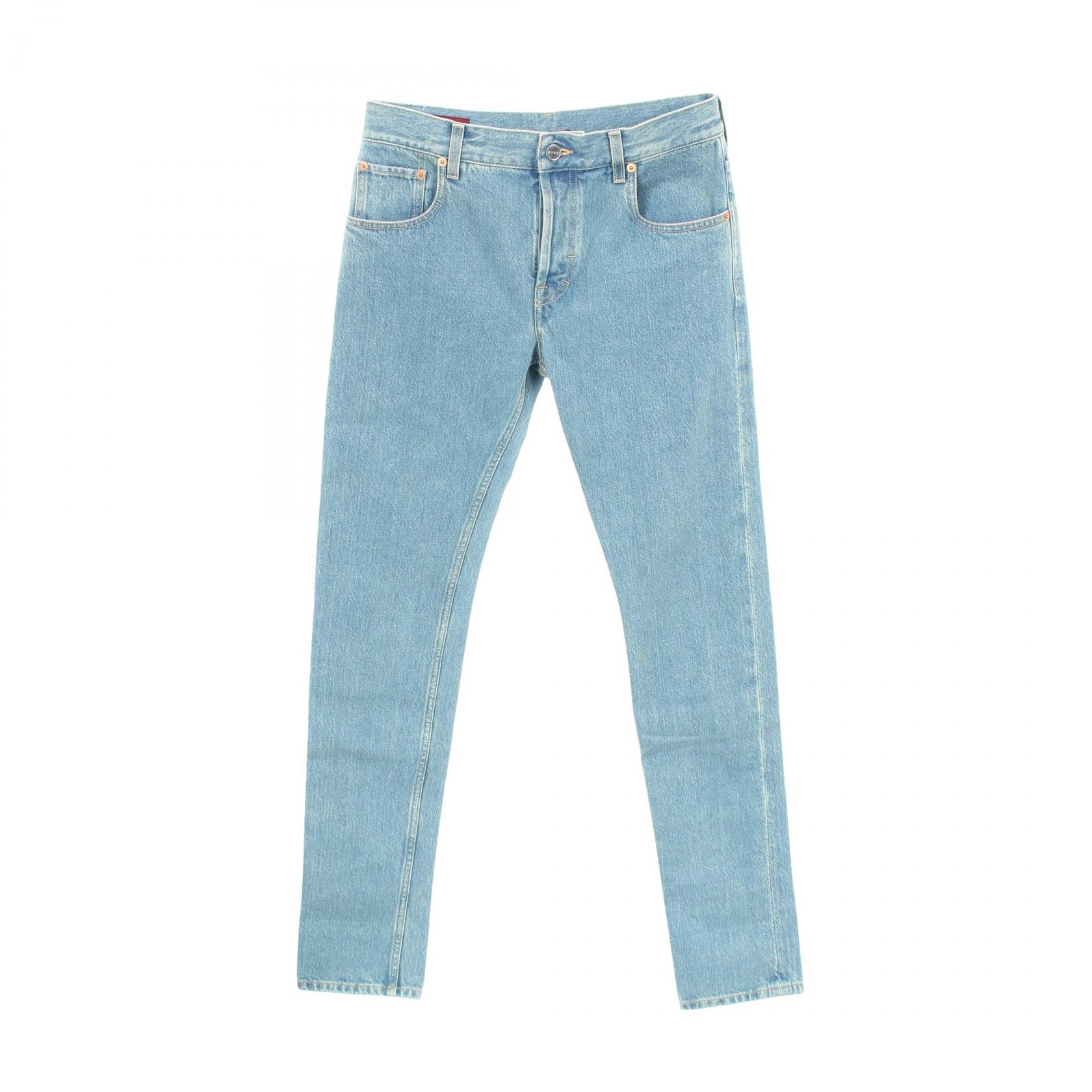 グッチ GUCCI デニムパンツ 衣料品 ボトムス コットン レディース ブルー系 【中古】