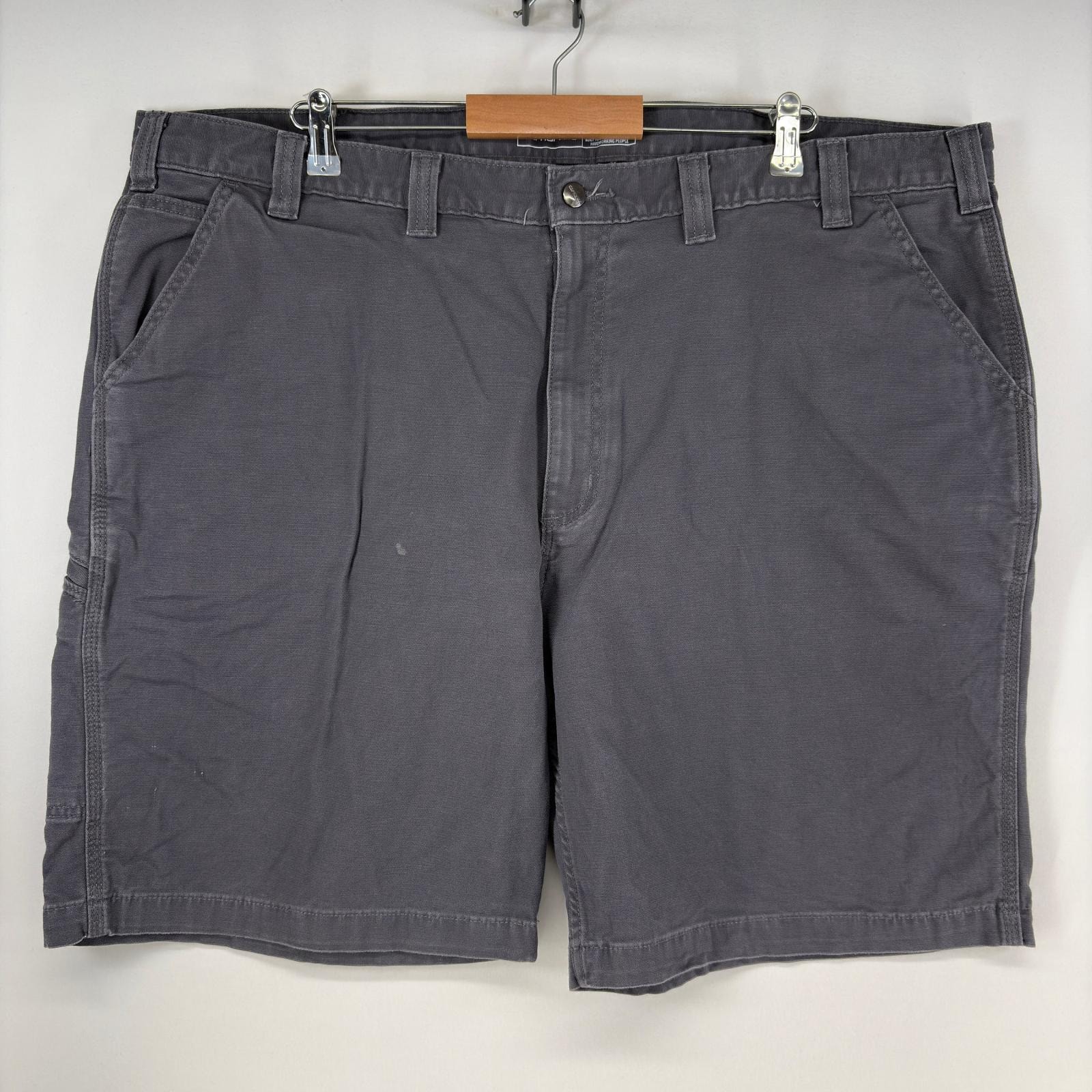古着 カーハート Carhartt ダック ショートパンツ ワーク ツールポケット ワンポイント ハーフパンツ 大きいサイズ w40  グレー メンズ