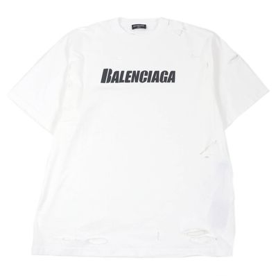 バレンシアガ 半袖Tシャツ ホワイト メンズ M 651795