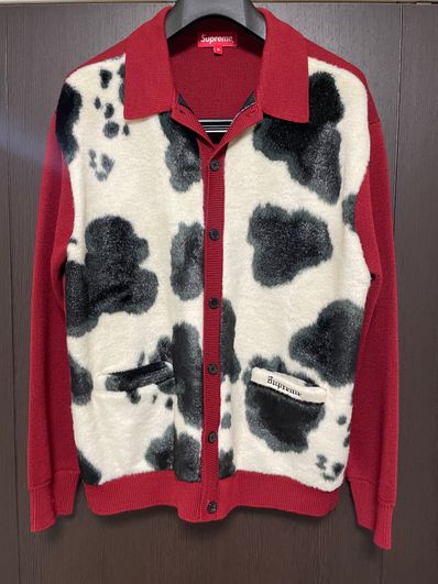 Supreme Cow Print Cardigan "Red"