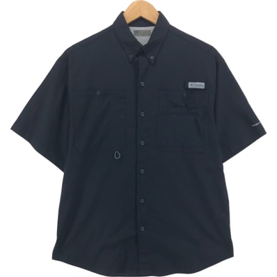 古着 コロンビア Columbia PFG OMNI-SHADE オムニシェイド リップストップ 半袖 フィッシングシャツ メンズXL相当/eaa558376