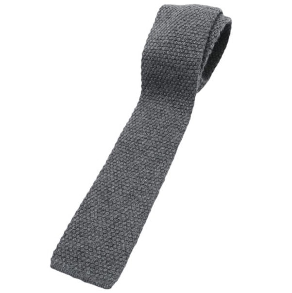 新品 TOM FORD トムフォード イタリア製 シルクカシミヤ ニットタイ GREY ソリッド ネクタイ g28428