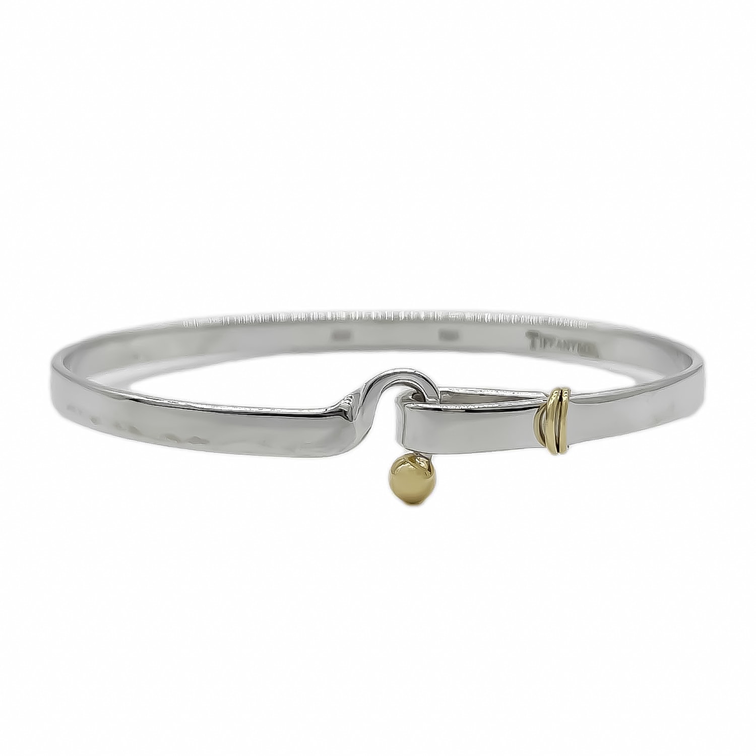 TIFFANY&Co. ティファニー フックアンドアイ ブレスレット
 バングル SV925 750 シルバー 新品仕上済 レディース
 【中古】