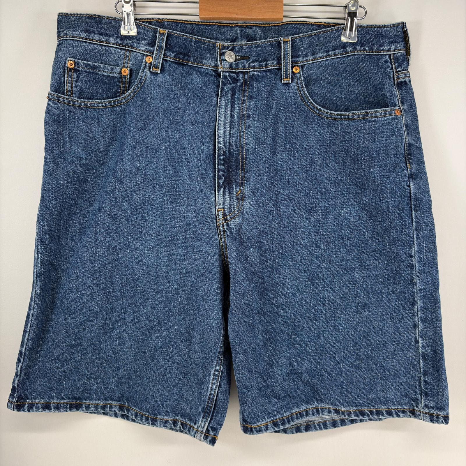 古着 リーバイス Levi's ショートパンツ 550 テーパード ジップ 大きいサイズ デニム ハーフパンツ w40 ブルー メンズ
