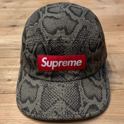 Supreme Washed Chino Twill Camp Cap "Snake"(24SS)