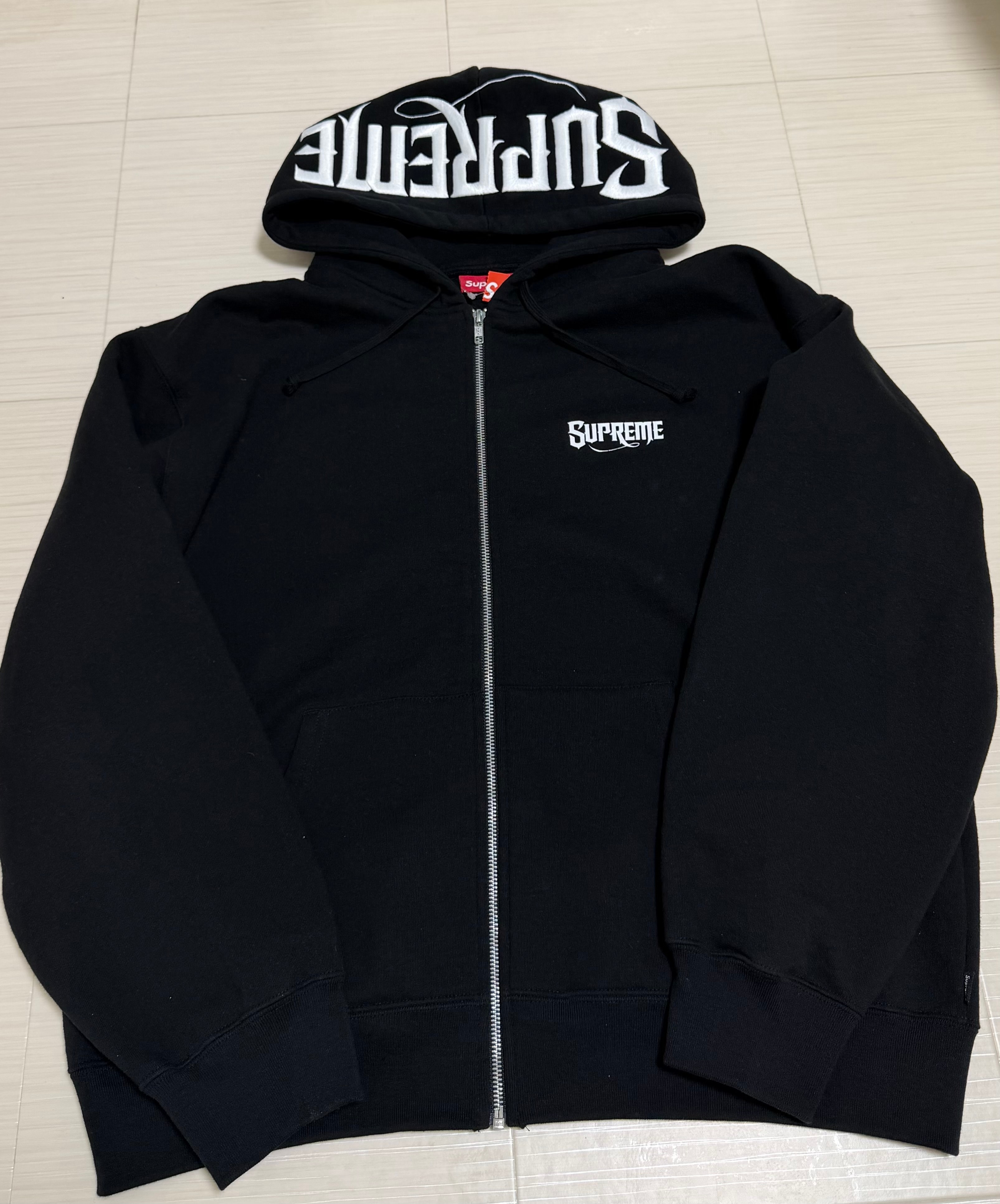 Supreme Mister Cartoon Zip Up Hooded Sweatshirt "Black"