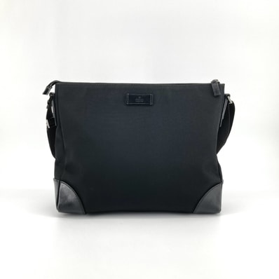 GUCCI(グッチ) レザー / ナイロンキャンバス 110054 ショルダーバッグ ブラック