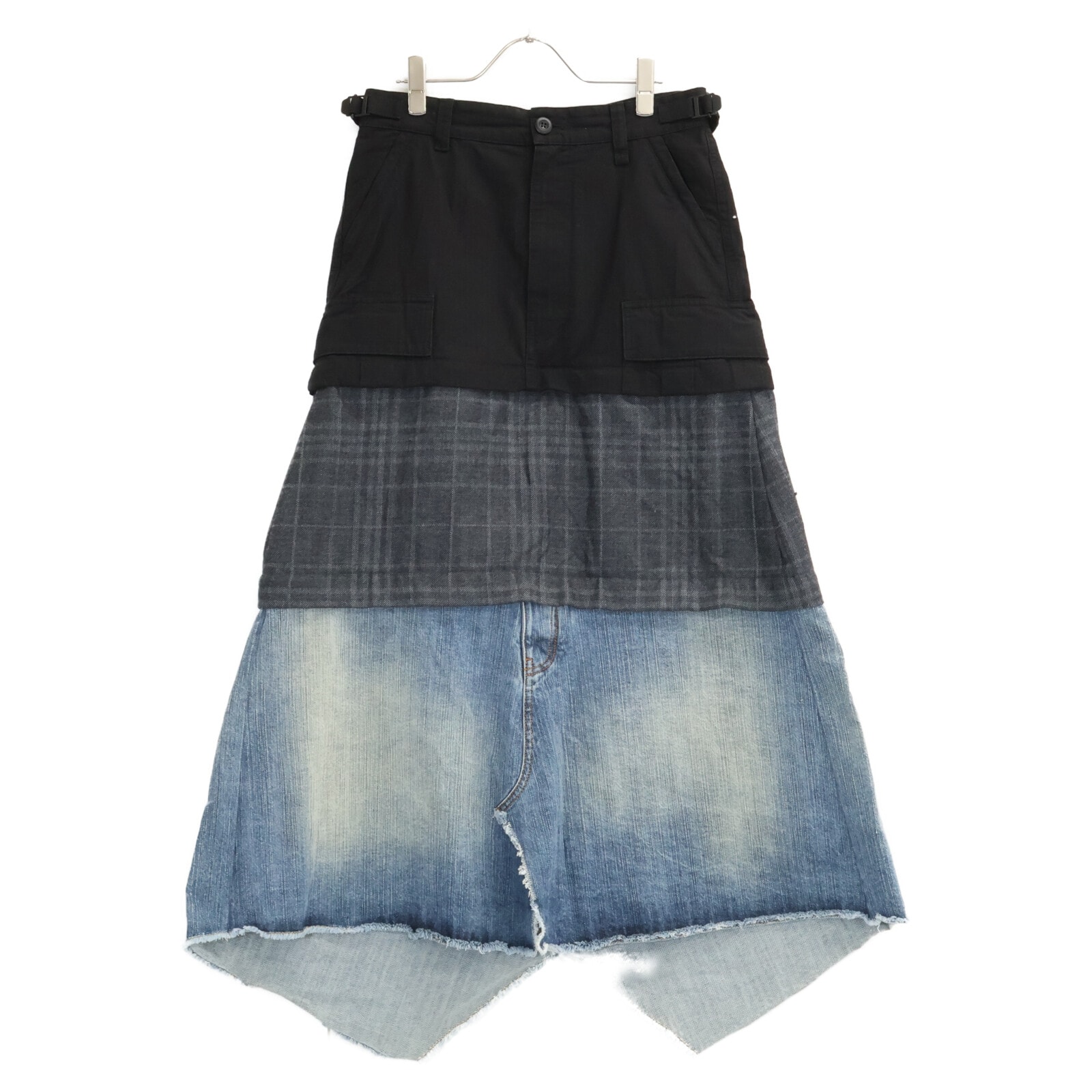 バレンシアガ 【国内正規/24年製】790577 Maxi Layered Cargo Skirt マキシ レイヤード カーゴ 36