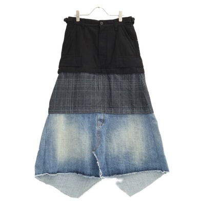 バレンシアガ 【国内正規/24年製】790577 Maxi Layered Cargo Skirt マキシ レイヤード カーゴ 36