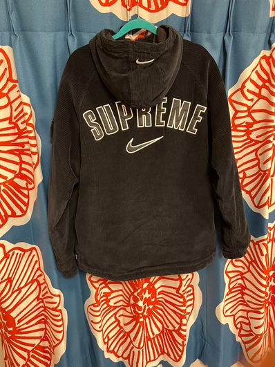 Supreme / Nike Arc Corduroy Hooded Jacket "Black"