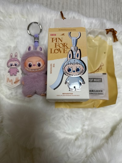 POP MART THE MONSTERS (LABUBU) Pin for Love Series-Vinyl Plush Pendant (A-M) M