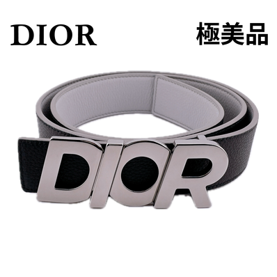 ★ディオール★ Dior ベルト GP×レザー Diorロゴ リバーシブル 希少 激レア