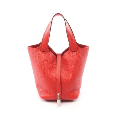 エルメス HERMES ピコタンロックPM ハンドバッグ バッグ レザー トリヨンクレマンス トリヨンクレマンス ルージュトマト A刻印(2017年製造) レディース レッド系 【中古】