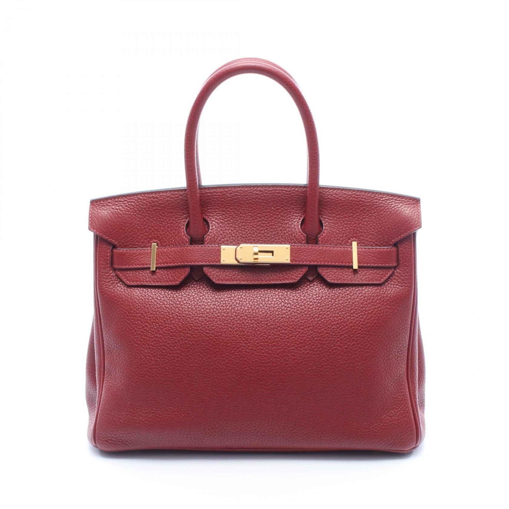 エルメス HERMES バーキン30 ハンドバッグ バッグ レザー トゴ トゴ ルビー T刻印(2015年製造) レディース ボルドー系 【中古】